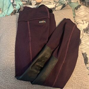 Dark purple and black Kerrit breeches
